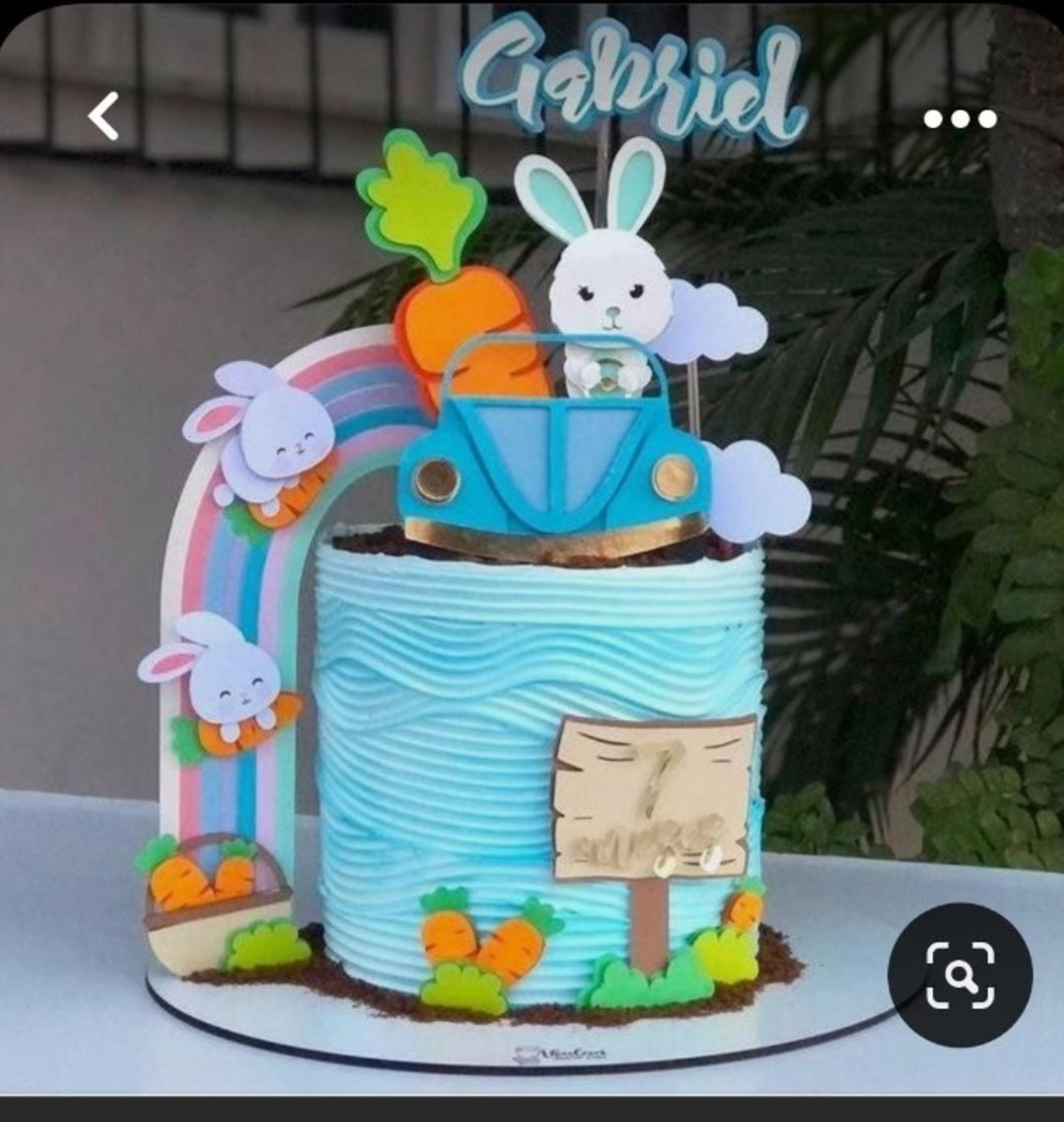 Arquivo Topo de Bolo Páscoa Coelho Fusca Camadas