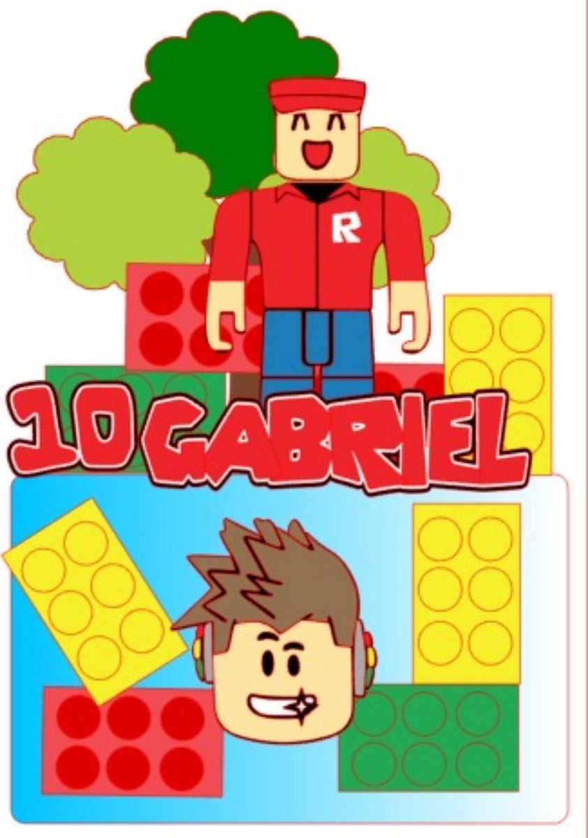 Arquivo Topo de Bolo Roblox em Camadas