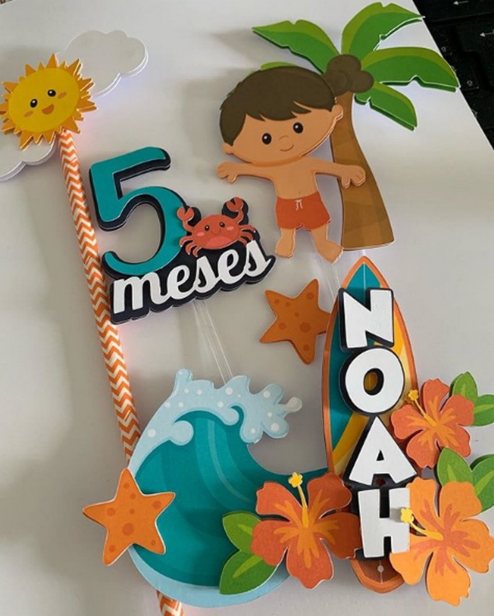 Arquivo topo de bolo surf menino - Imagem 2