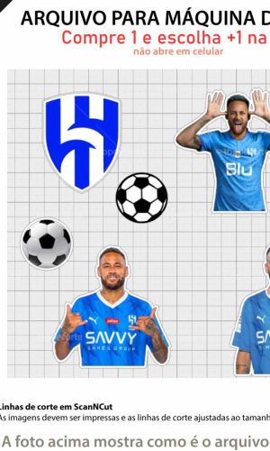 Arquivo Topo de Bolo Time Al Hilal +1 Arquivo da Loja