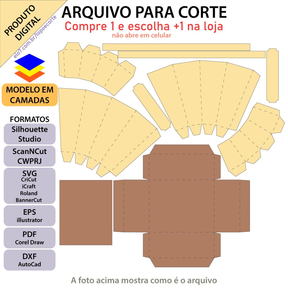 Arquivo Topo de Bolo Troféu 3d +1 Arquivo da Loja - Imagem 2