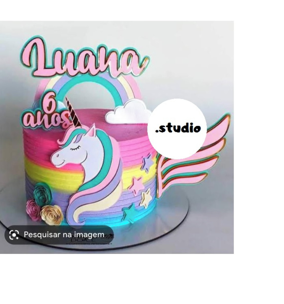 Arquivo Topo de Bolo Unicornio