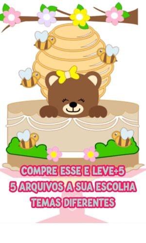 Arquivo Topo de Bolo Ursinha Mel