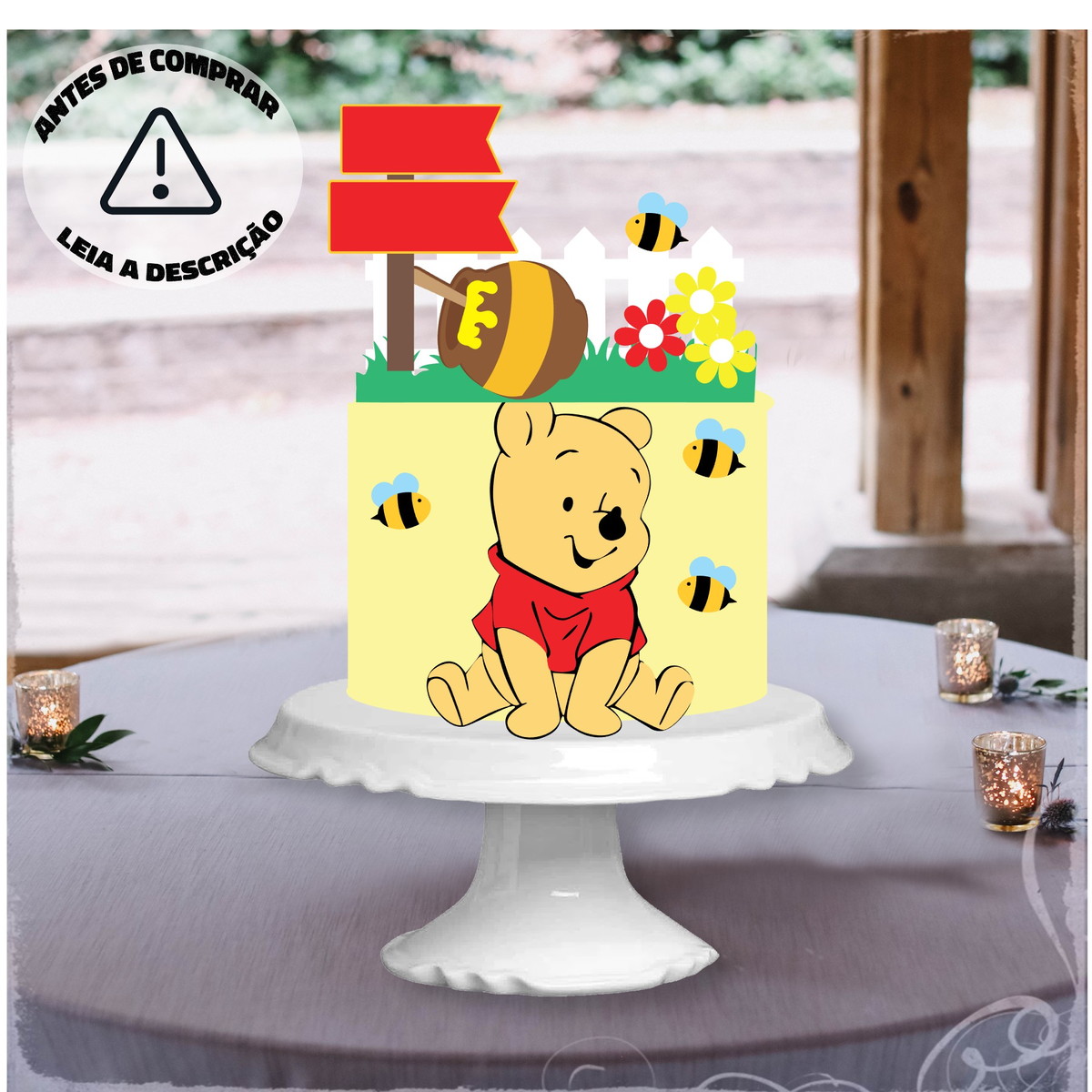 Arquivo Topo de Bolo Urso Pooh em Camadas - Imagem 2