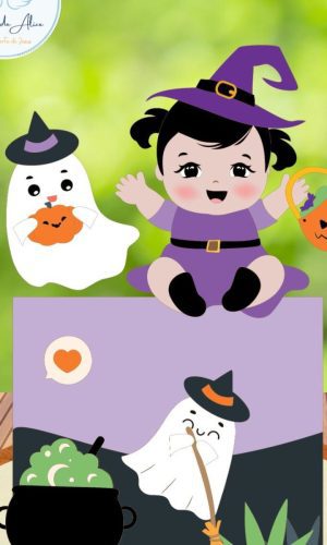 Arquivo Topo Halloween Bruxinha Baby Cute Nn