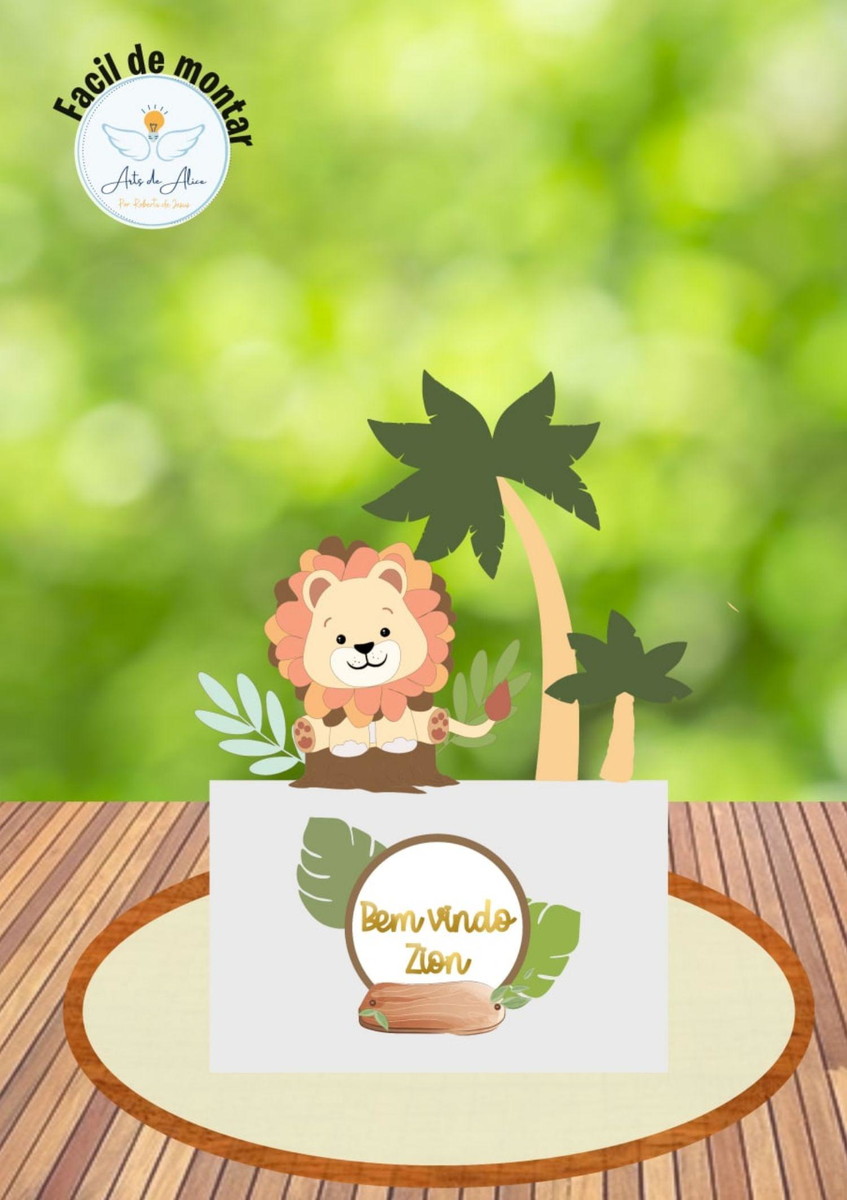 arquivo topo leãozinho cute em camadas