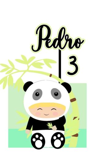 Arquivo Topo Menino Panda Cute Em Camadas