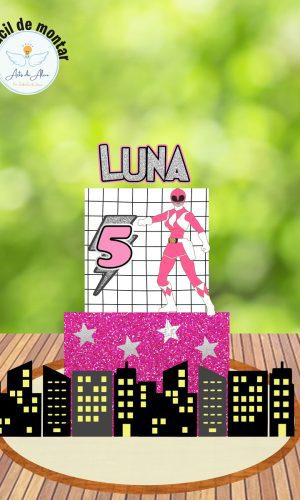 arquivo topo power ranger rosa em camadas