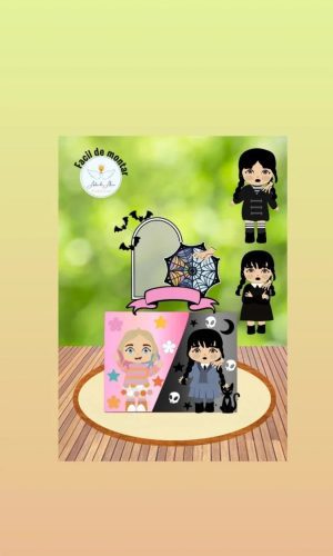 Arquivo Topo Wandinha e Enid Cute em Camadas