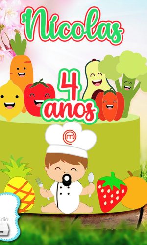 Arquivos de Corte/topo Bebê Master Chef Menino + Fonte