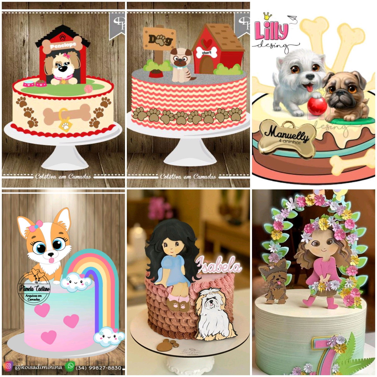 ARQUIVOS DE CORTE TOPO DE BOLO cachorrinho