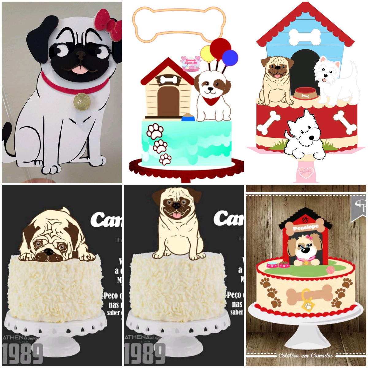 ARQUIVOS DE CORTE TOPO DE BOLO cachorrinho - Imagem 2