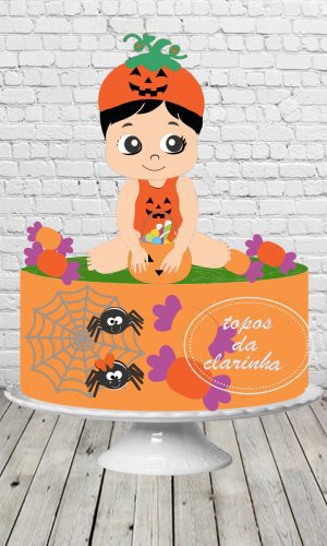 Arquivos de Corte Topo de Bolo Haloween Baby Camada