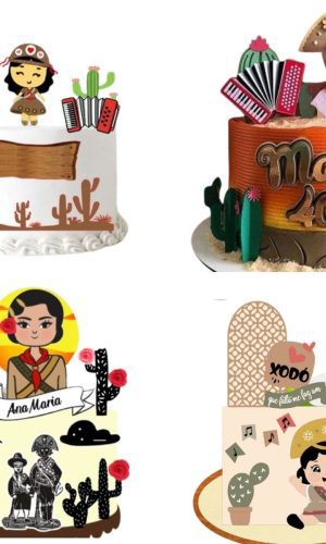 Arquivos de Corte Topo de Bolo Maria Bonita
