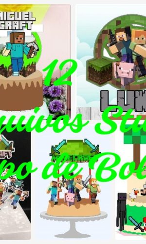 Arquivos de Corte Topo de Bolo - Minecraft