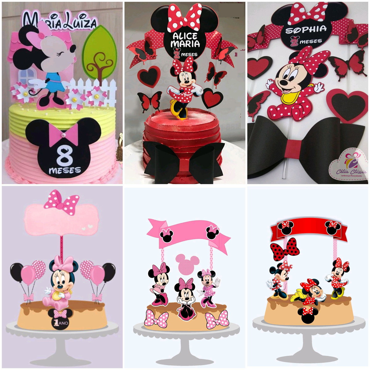 ARQUIVOS DE CORTE TOPO DE BOLO Minnie - Imagem 5