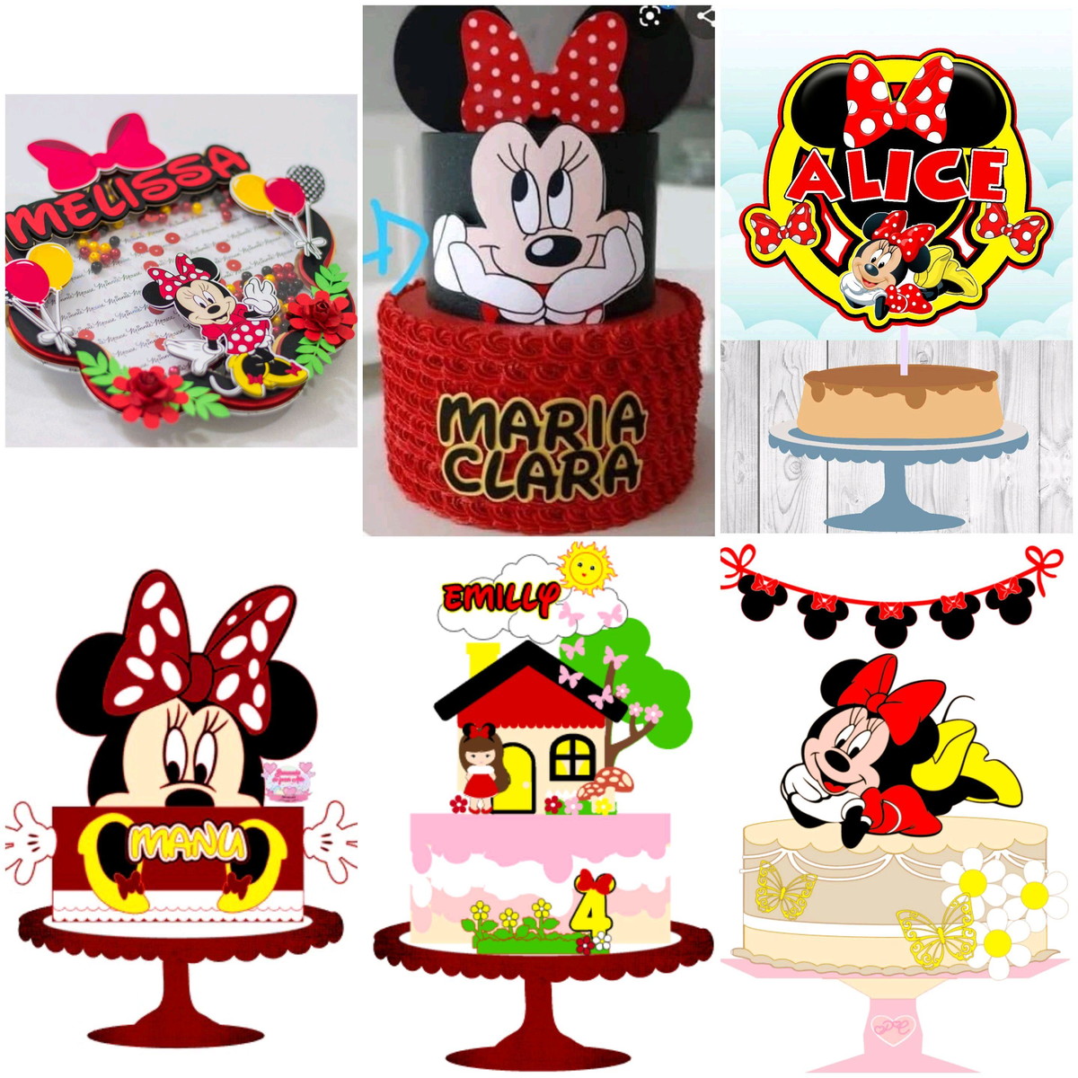 ARQUIVOS DE CORTE TOPO DE BOLO Minnie - Imagem 2