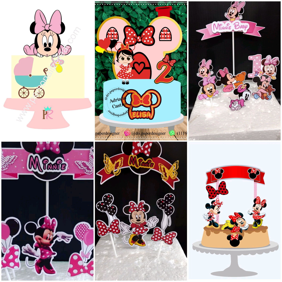 ARQUIVOS DE CORTE TOPO DE BOLO Minnie - Imagem 4