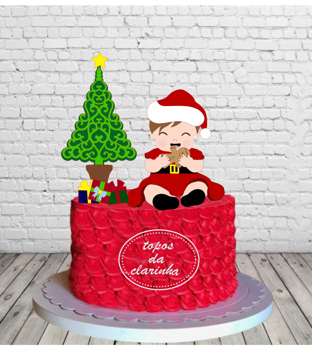 Arquivos de Corte Topo de Bolo Natal Baby Camada