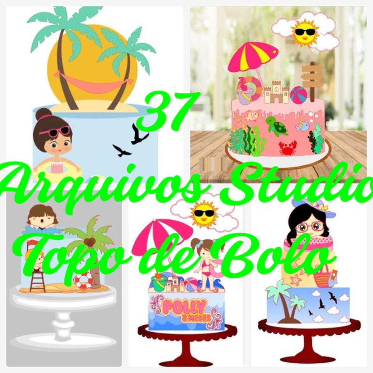 Arquivos de Corte Topo de Bolo - Praia -verão