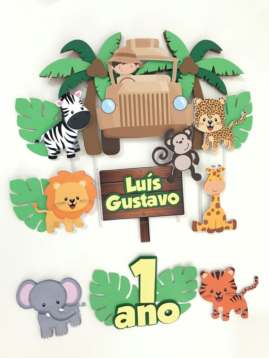 Arquivos de Corte Topos de Bolo Safari - Imagem 5