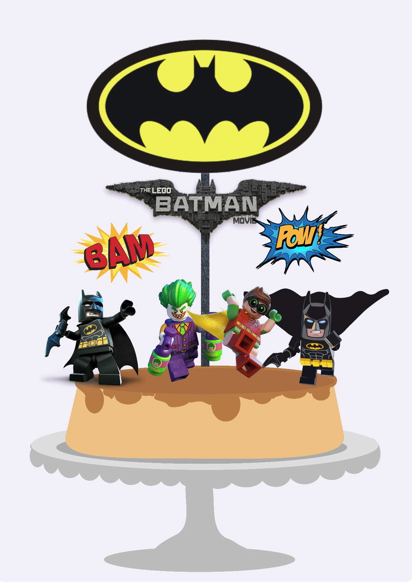 Arquivos Silhouette topo de bolo Batman lego em camadas