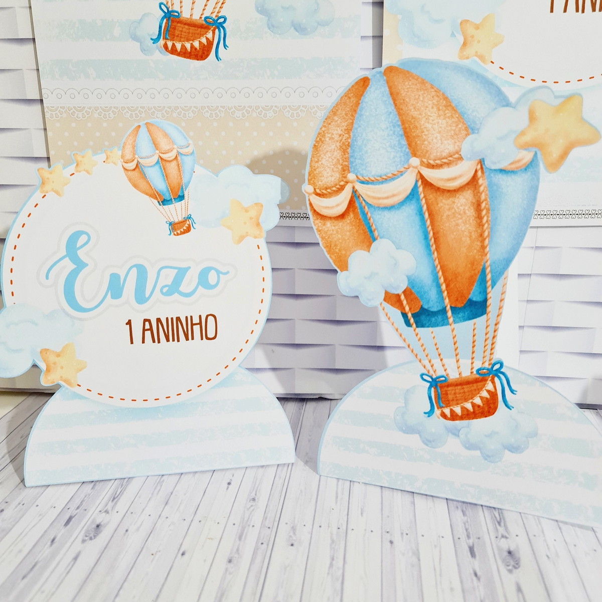 Balão Aquarela Menino - Arquivos Corte Studio e pdf 2512 - Imagem 2