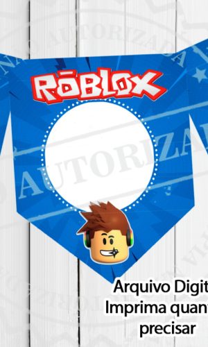 Bandeirola e Adesivo Roblox - Arquivo Digital