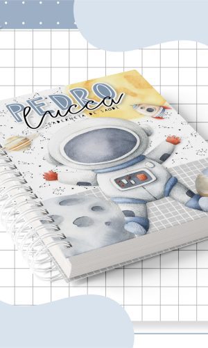 Caderneta de Vacinação Astronauta Aquarela - Arquivo Digital