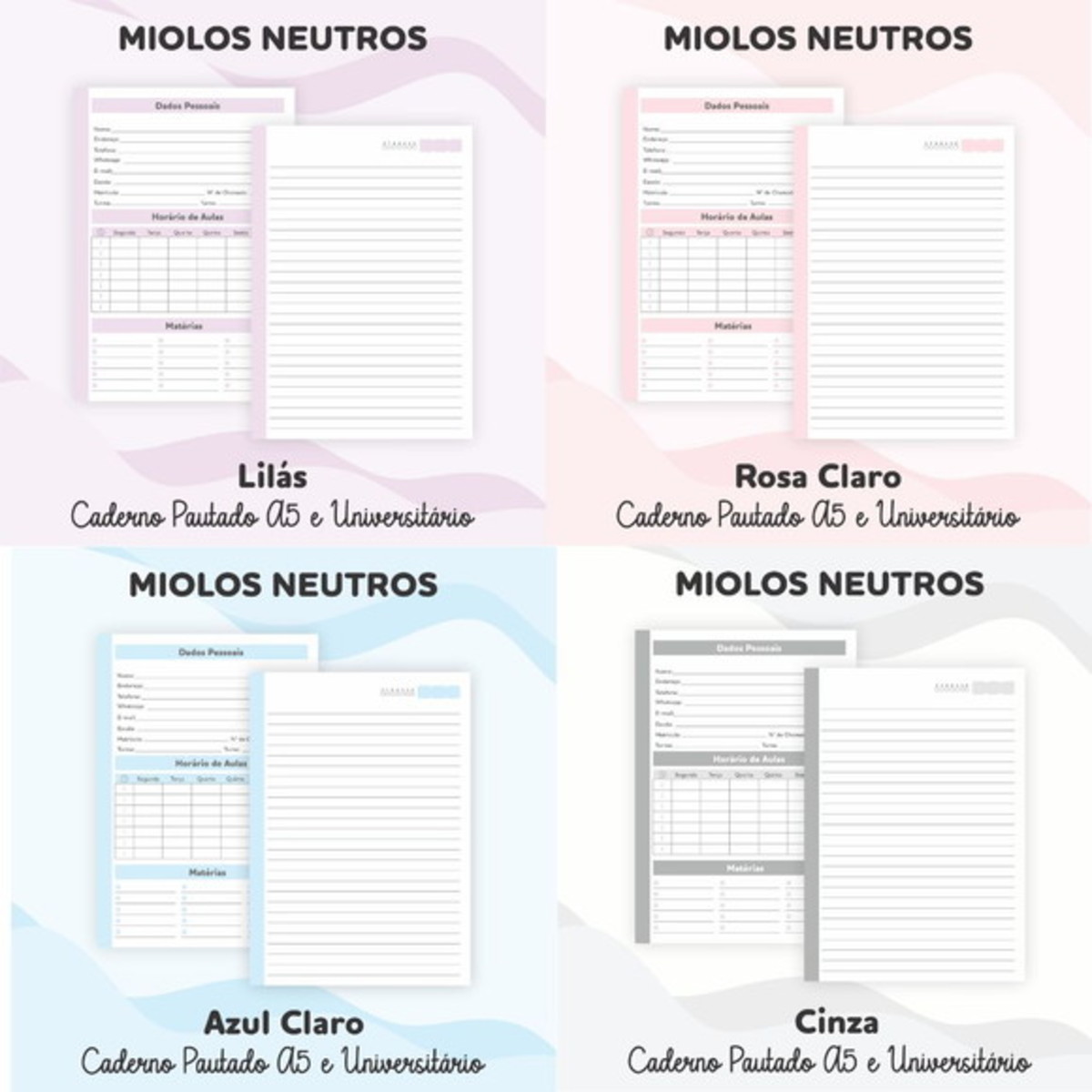 Cadernos - Kit Digital Miolos Cadernos Universitario - Imagem 5