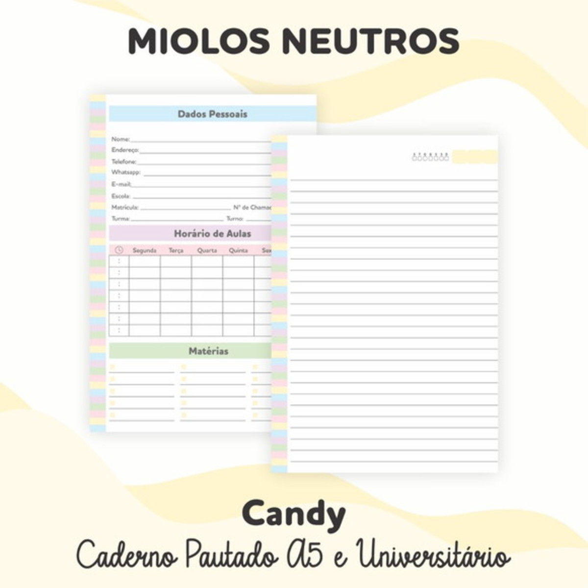 Cadernos - Kit Digital Miolos Cadernos Universitario