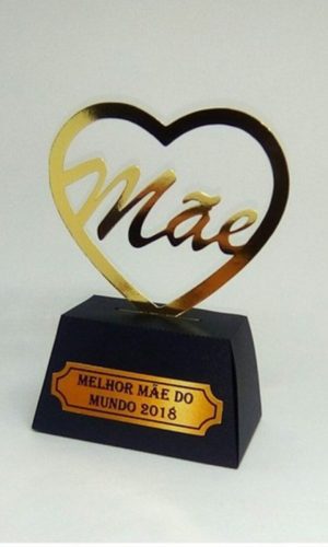 Caixa Troféu Dia Mães - Arquivo de Corte