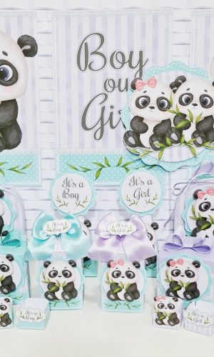 Chá Revelação Panda - Arquivos Corte Studio e pdf 2512