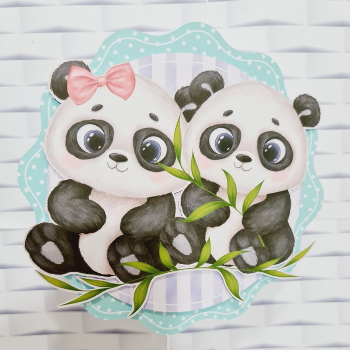 Chá Revelação Panda - Arquivos Corte Studio e pdf 724 - Imagem 2