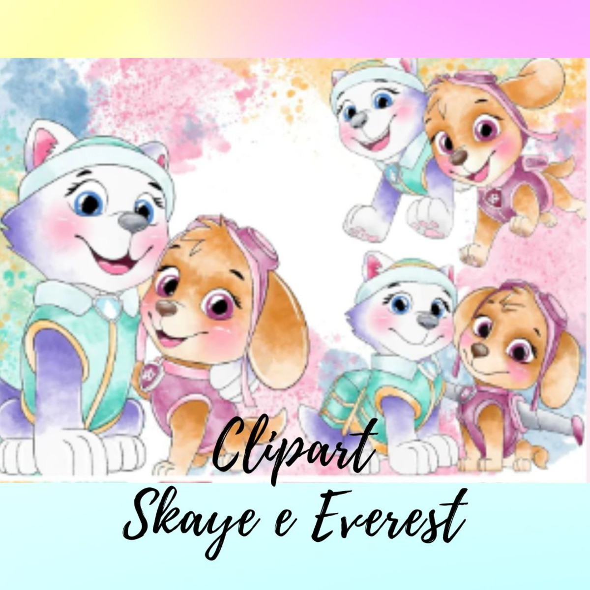 Clipart Kit Digital Skaye e Everest Aquarela/+20kits Cod:72