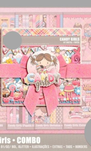 Kit papéis e imagens Candy Girls Aquarela