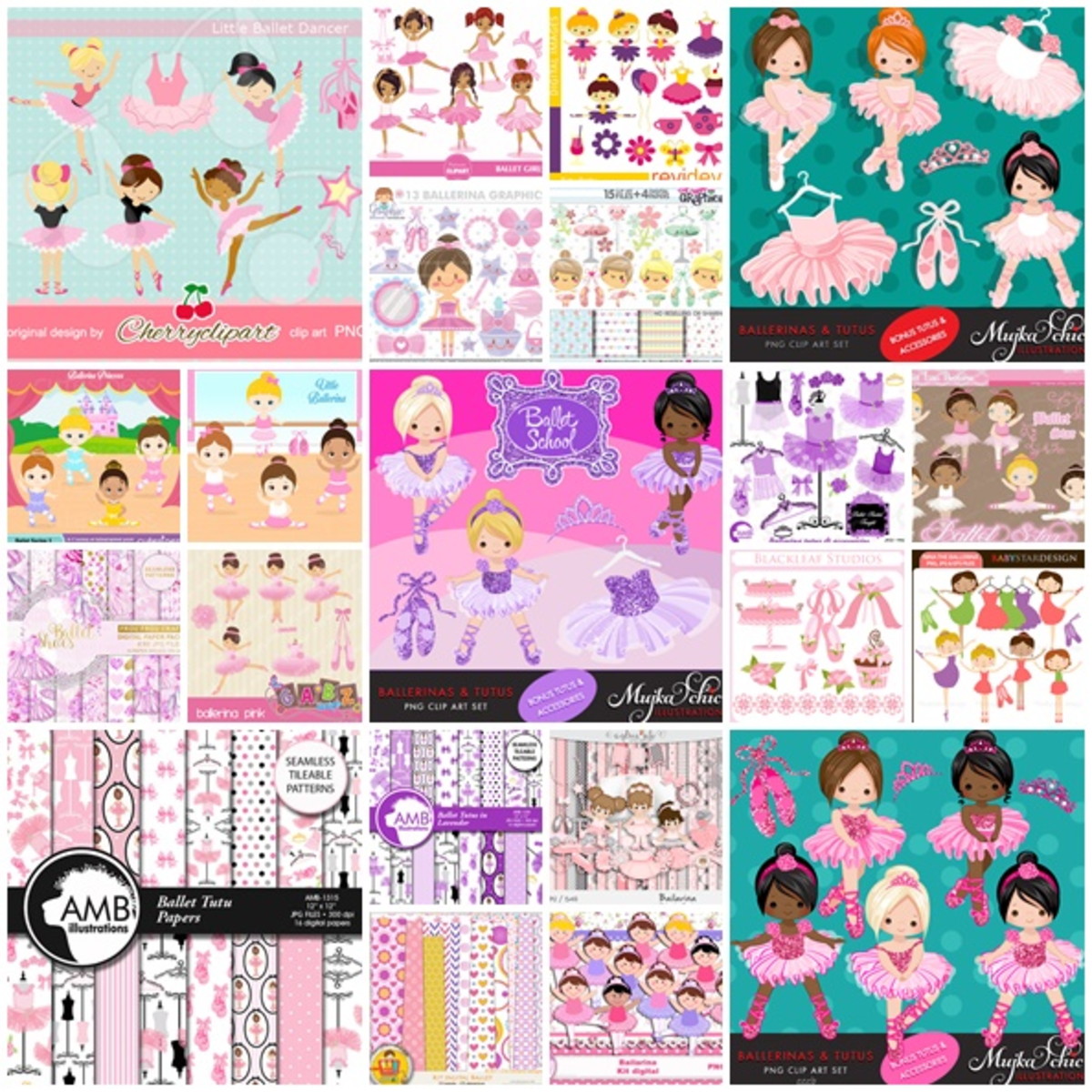 Combo Kits Digitais Bailarina - Imagem 2