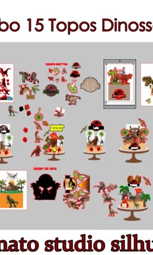 COMBO Topo Dinossauro Arquivo de corte -COD: 850