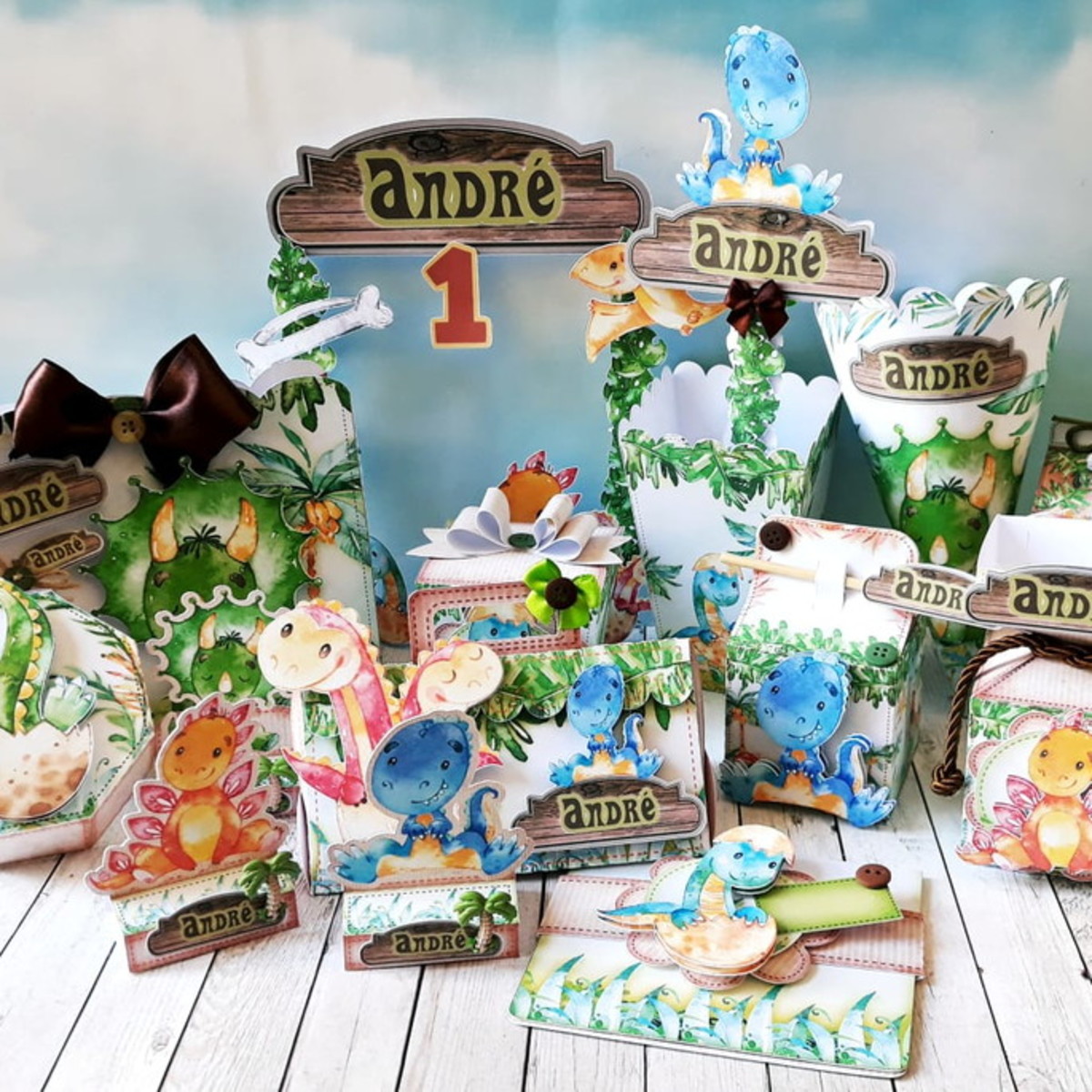 Dino Baby Aquarelado 14- Arquivos de Corte Studio/pdf - 734