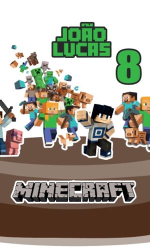 e Corte - Topo de Bolo - Minecraft