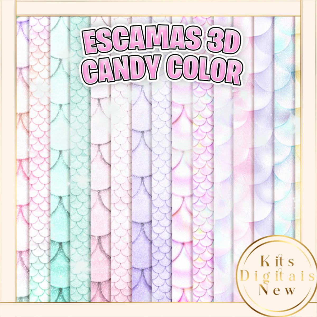 Escama Sereia Candy Color Kit Digital