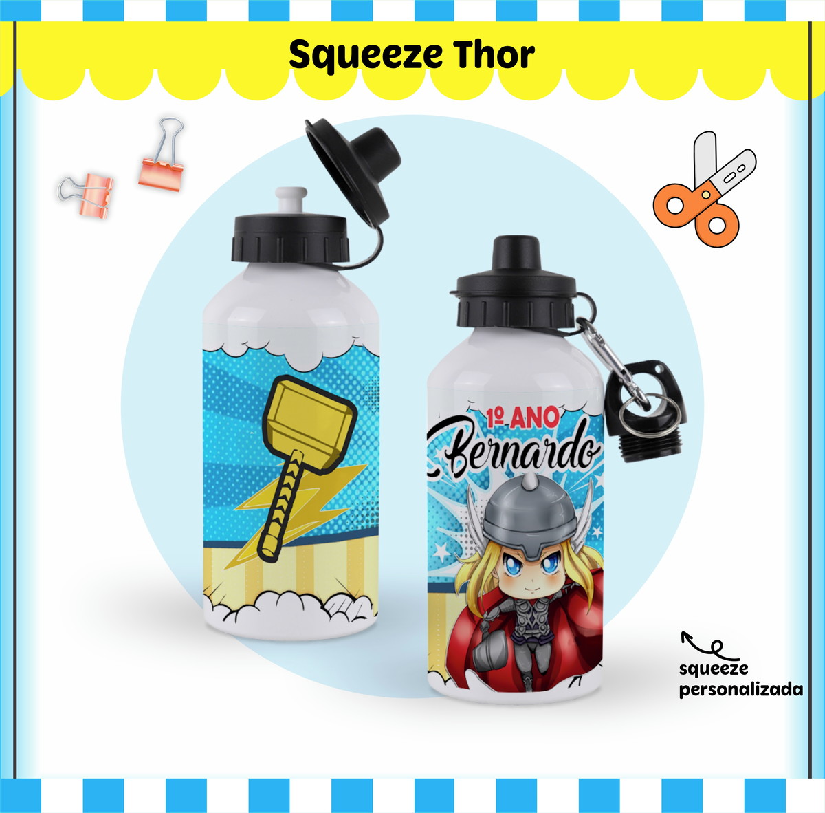 Etiquetas. Cadernos, Thor em Png e pdf - Imagem 2