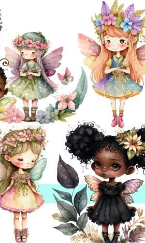 Fadas Aquarela Kit Digital Reef: 830