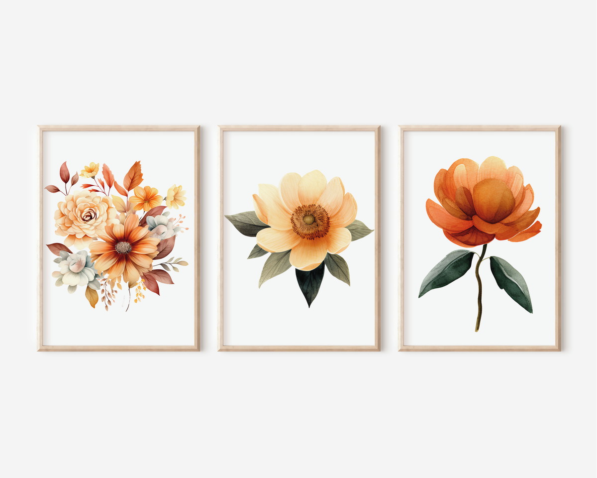 Flores de Outono em Aquarela Png Cliparts | 25 Elementos - Imagem 2