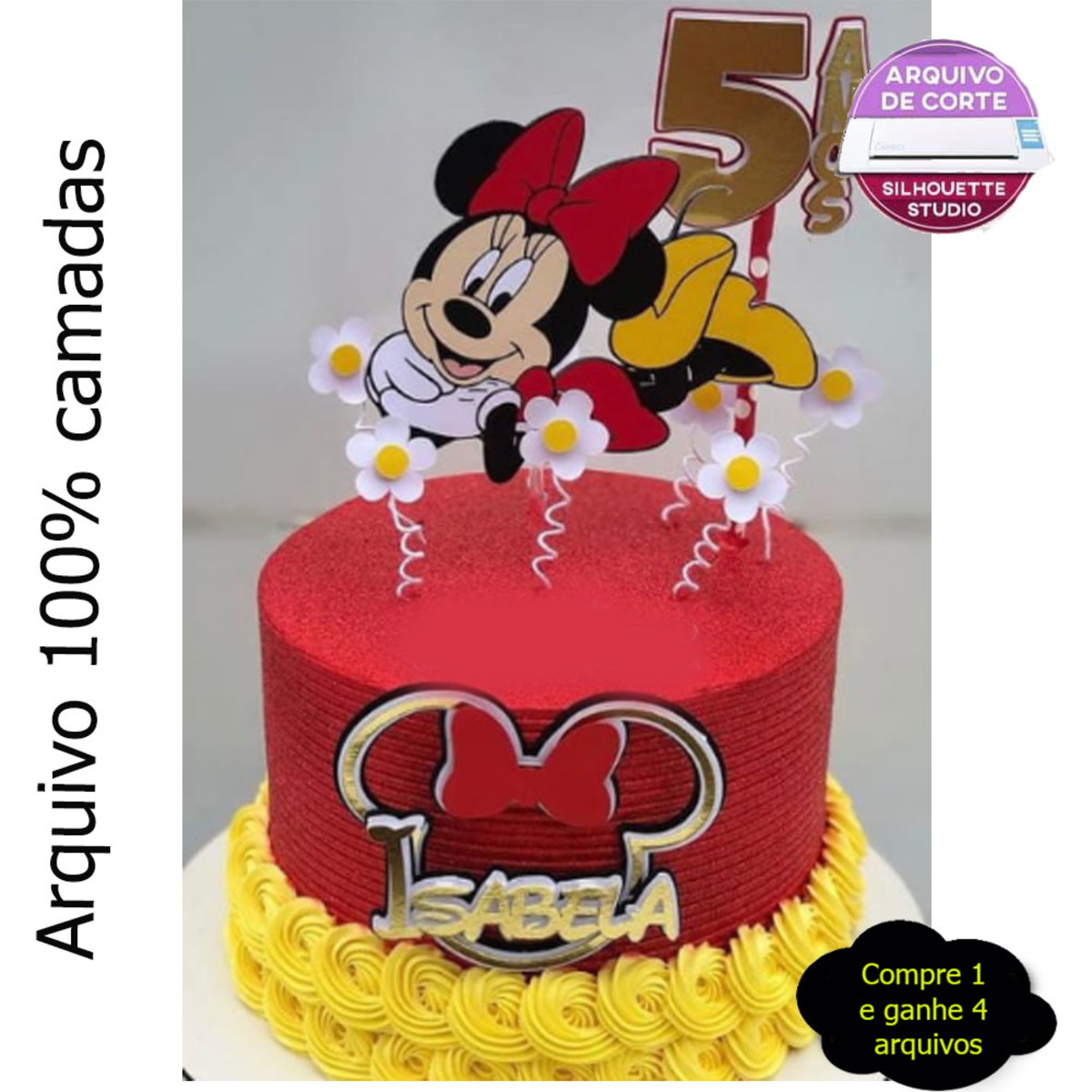 G634- Arquivo topo Minnie em camadas