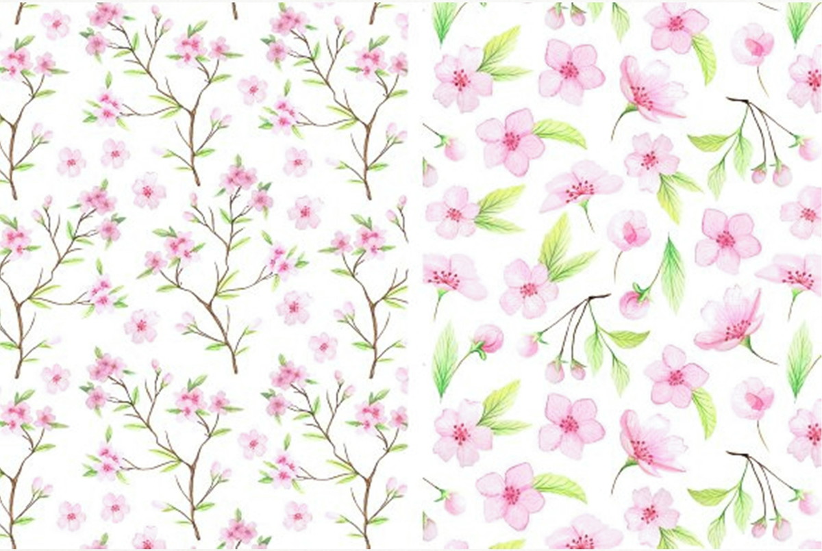 Kit 33 Arquivos Florais Cerejeira Aquarela PNG e JPG - C.187 - Imagem 4