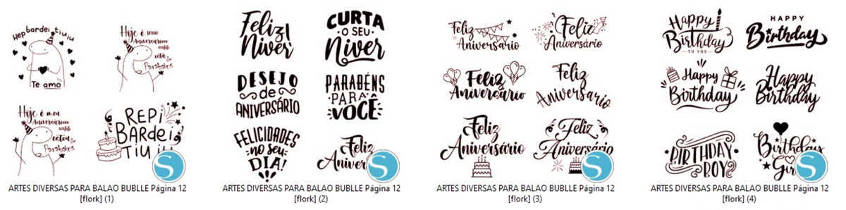 Kit 47 Artes para Balão Bubble - Arquivo Digital - Imagem 2