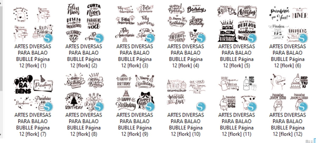 Kit 47 Artes para Balão Bubble - Arquivo Digital - Imagem 4