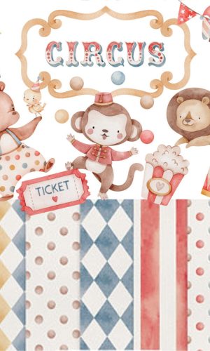 Kit Aquarela - Circo Menino