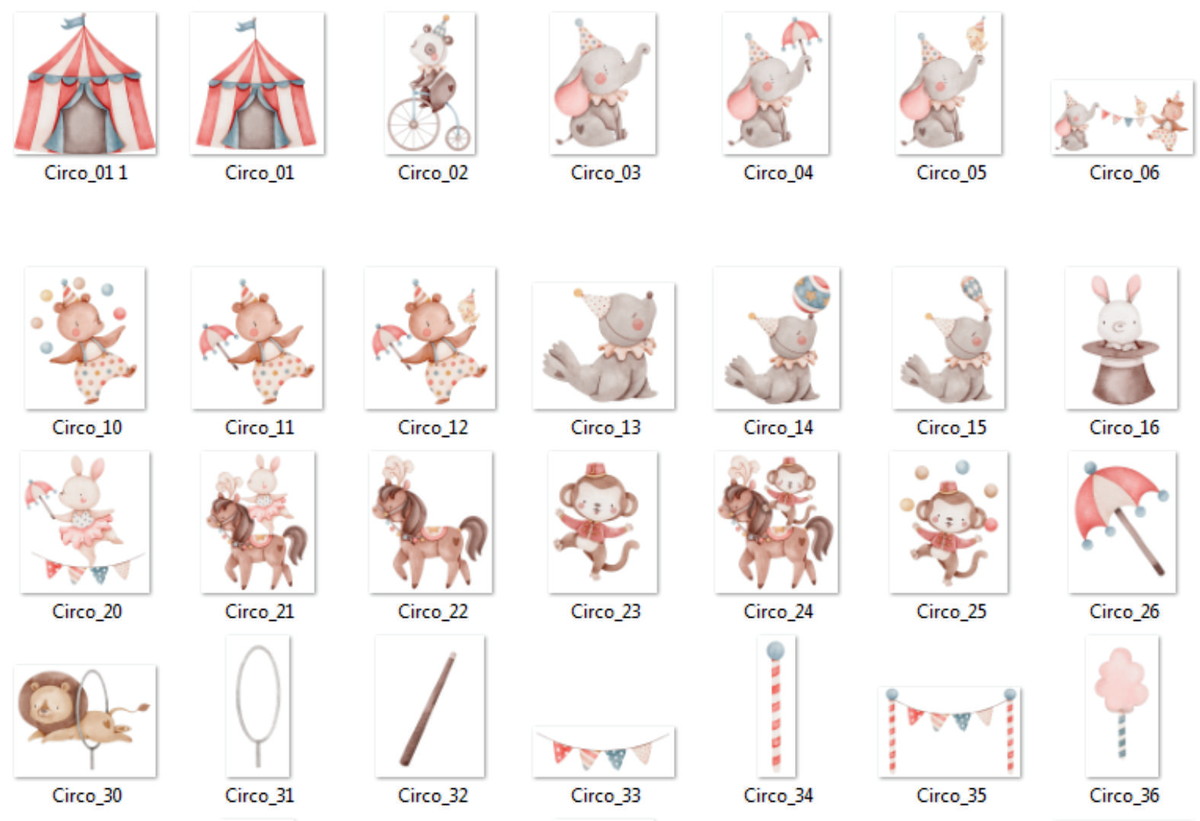 Kit Aquarela - Circo Menino - Imagem 2